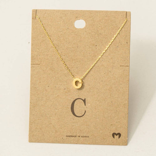 Fame Accessories - Initial Pendant Necklace: CG