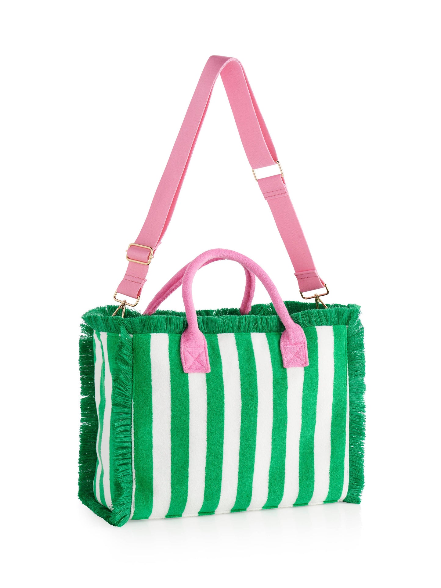 Shiraleah - CABANA STRIPE TOTE: PINK