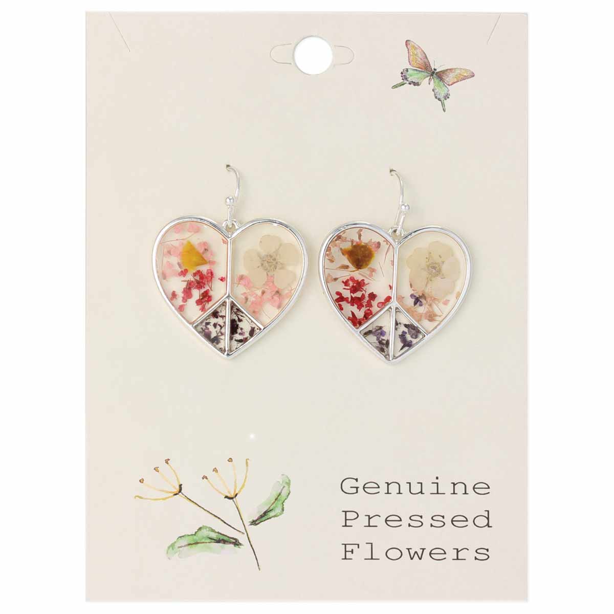 ZAD - Peace and Love Dried Flowers Earrings