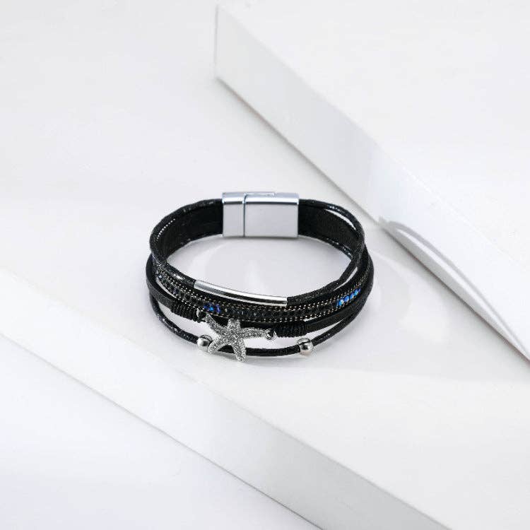 Ole - Seafish Multilayer Magnetic Bracelets B3997: Blue