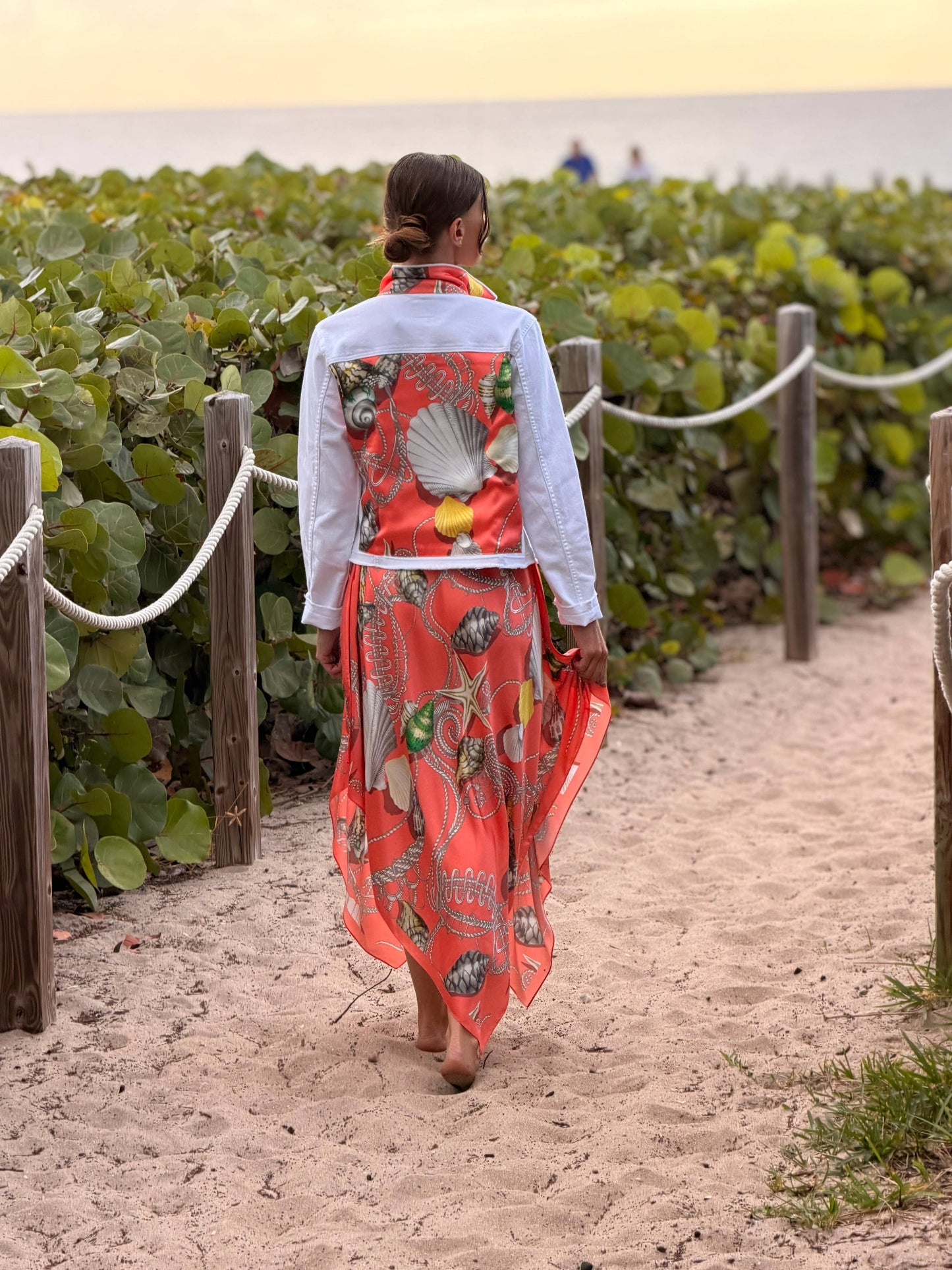 Stacy Bradley Design - Silk Dress / Coral Shell