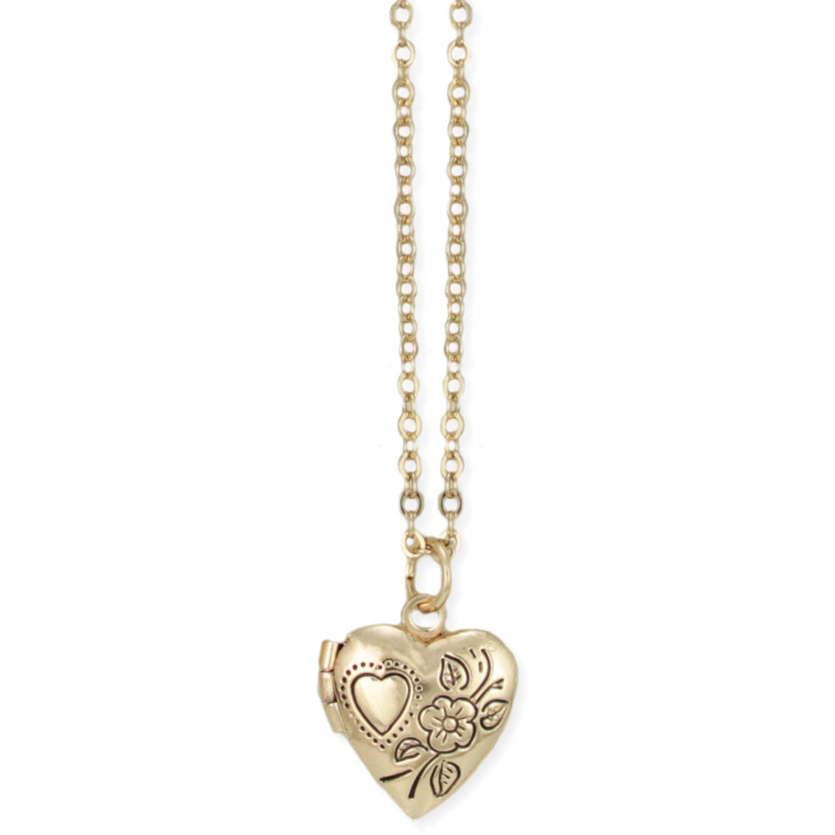 ZAD - A Little Love Tiny Gold Heart Locket Necklace