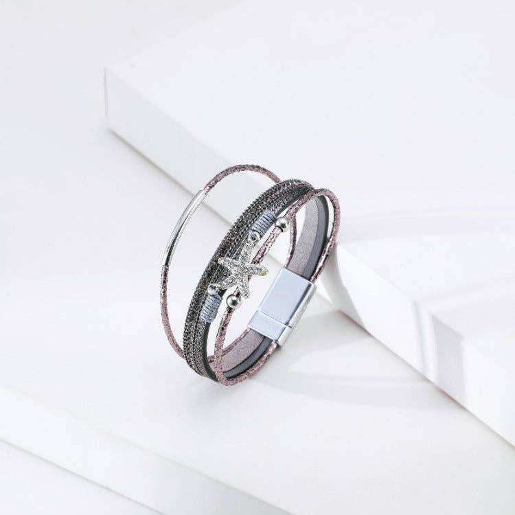 Ole - Seafish Multilayer Magnetic Bracelets B3997: Blue