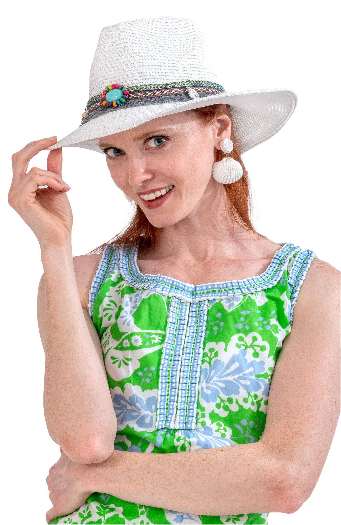 Gretchen Scott LLC - Mermaid Cowboy Hat - Band: Navy / One Size