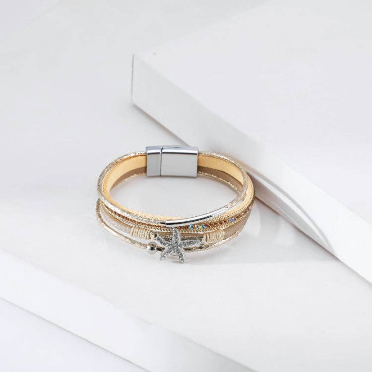 Ole - Seafish Multilayer Magnetic Bracelets B3997: Blue