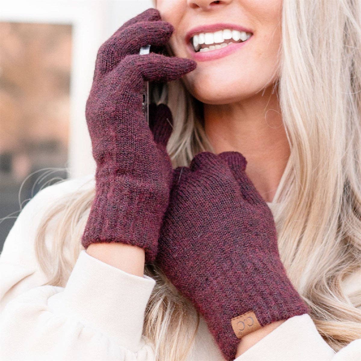 Truly Contagious - CC Ultra Soft Recycled Fine Yarn Women's Gloves ( G-2075 ): Diva Pink
