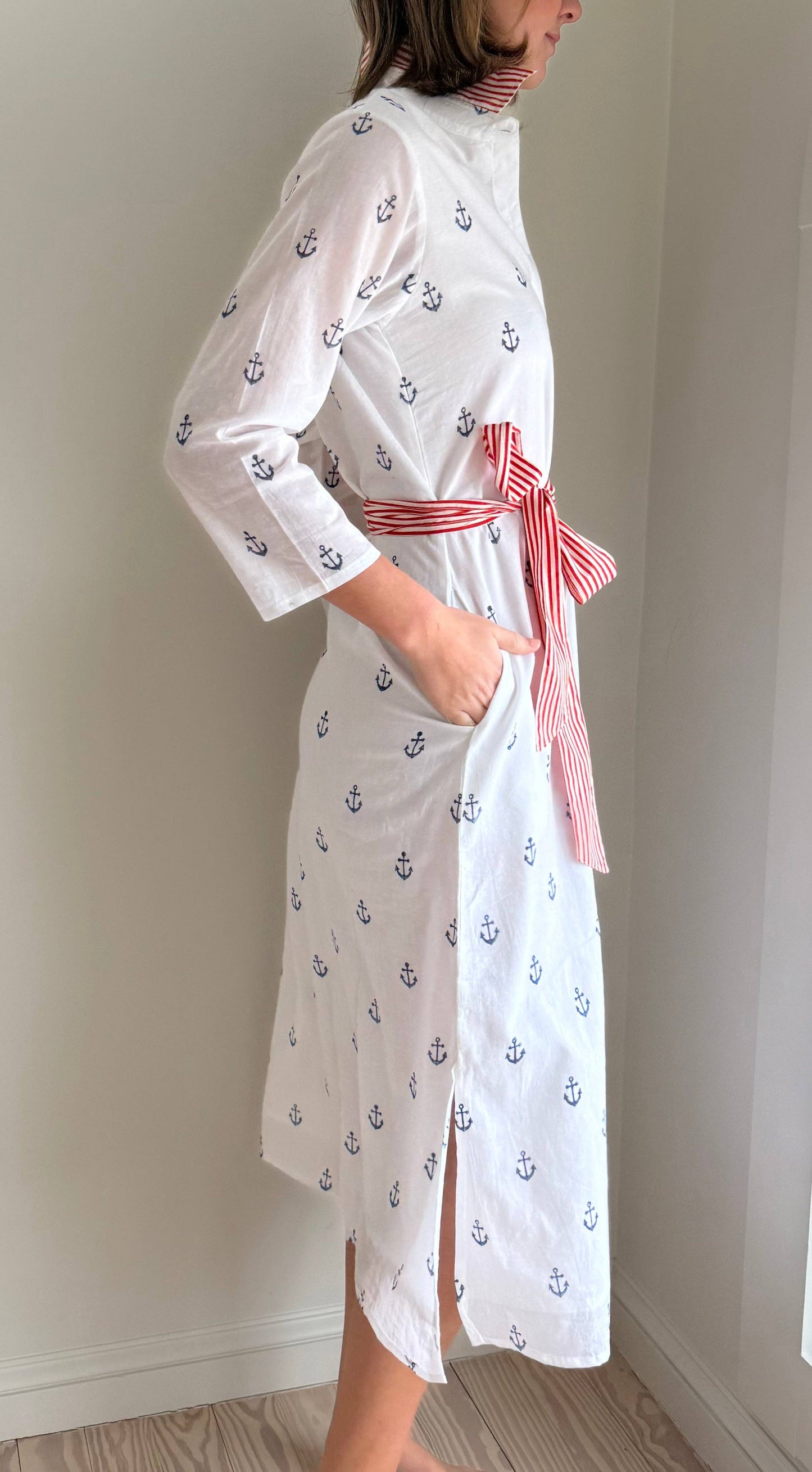 Pink Pineapple - Après Beach Anchor Maxi Dress: Medium