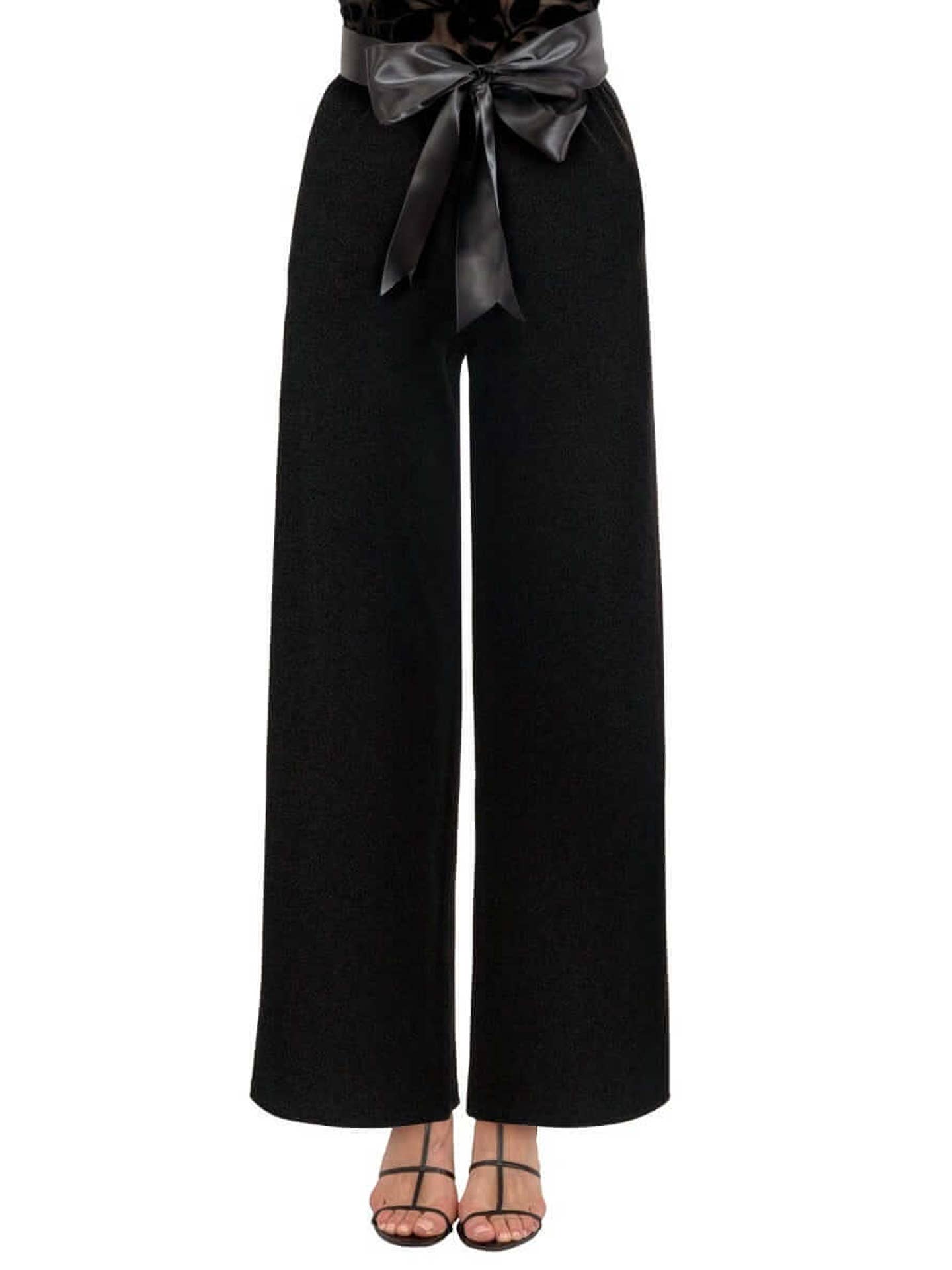 Gretchen Scott LLC - Palazzo Pant - Luxe Velvet: Black / M