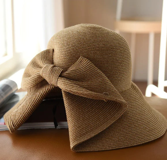 Tri-Color Mixed Line French Style Sun Hat