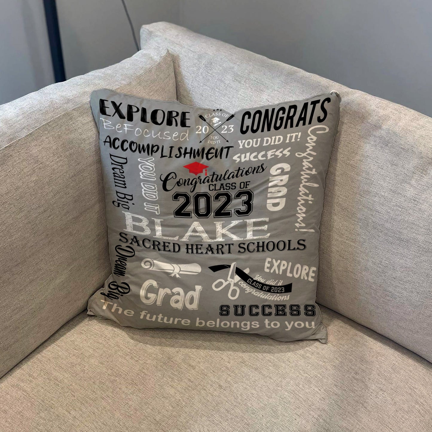 2023 Graduation Throw pillow , Senior pillow, Collage graduation pillow, High School graduation pillow