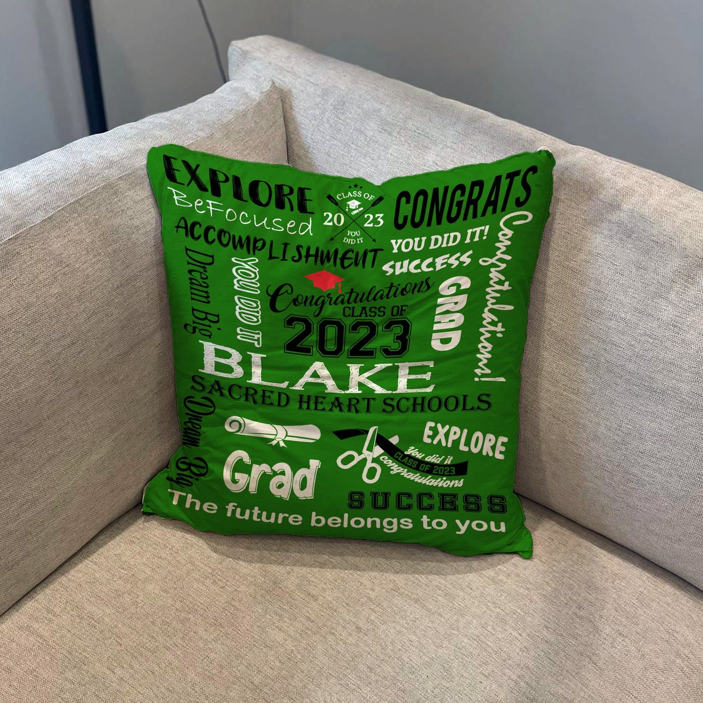 2023 Graduation Throw pillow , Senior pillow, Collage graduation pillow, High School graduation pillow