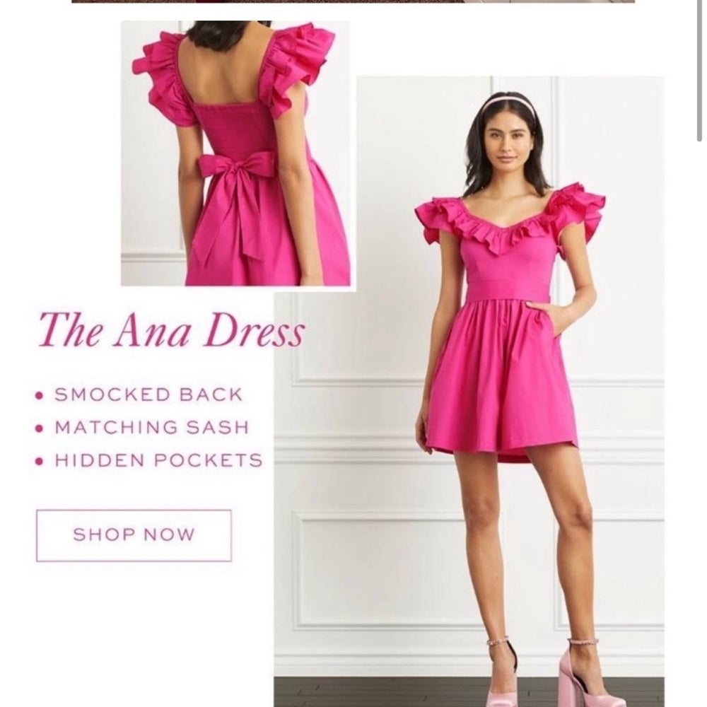 Hill House Ana Dress Poppy Pink Poplin *BOGO