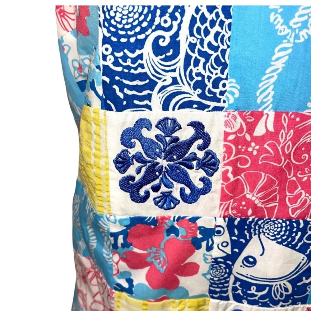 Lilly Pulitzer Casa Marina Patchwork Print Strapless Dress