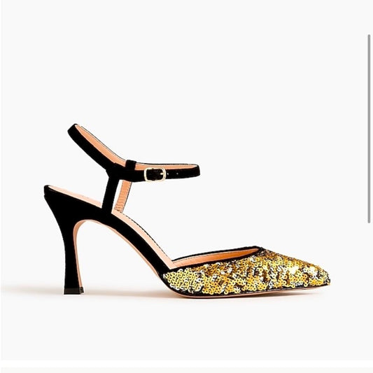 J. Crew Elsie made-in-Italy sequin pumps