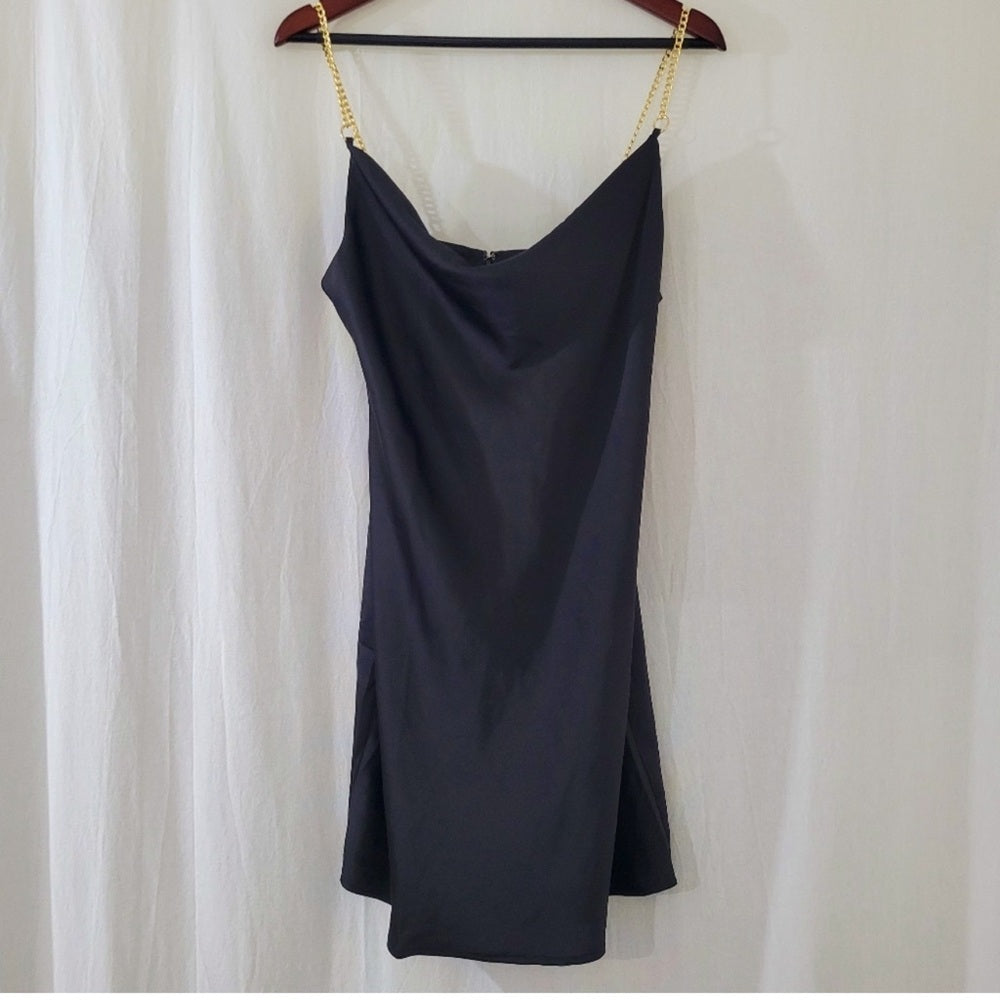 Urban Outfitters Slip Dress W/ Gold Chain Straps Women's Size L