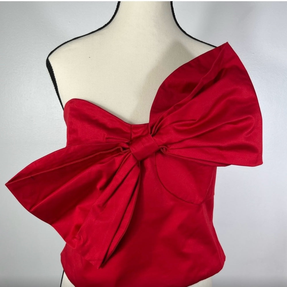 ANTHROPOLOGIE HUTCH BOW TIE TUBE COLOR RED SIZE L