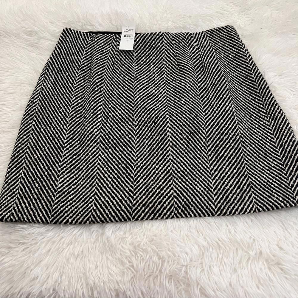 Ann Taylor Loft Herringbone mini skirt