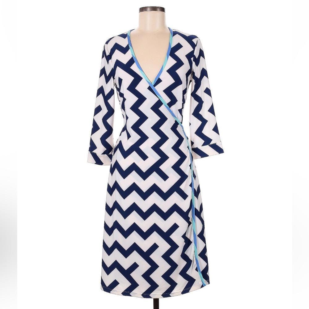 Julie Brown Women's Chevron Wrap Dress - Medium