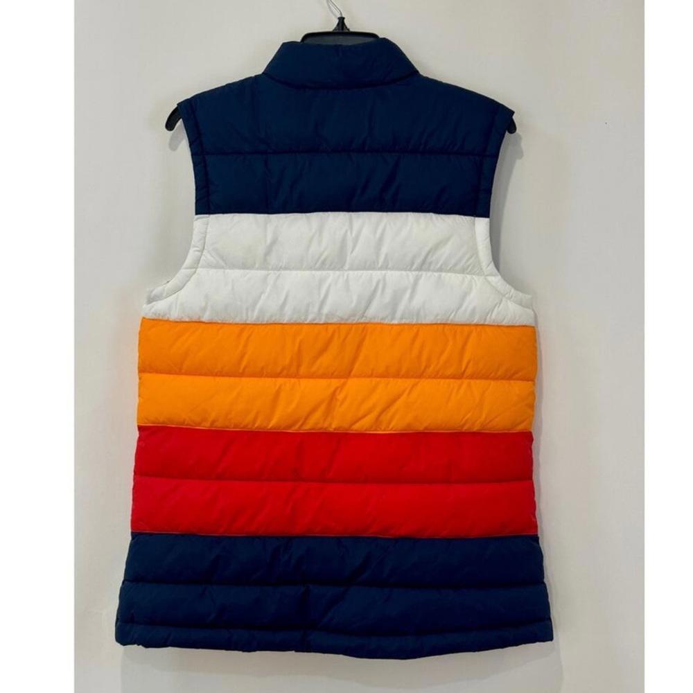 Michael Kors X Ellesse Vail Color Block Nylon Ski Vest Womens M Full Zip Puffer