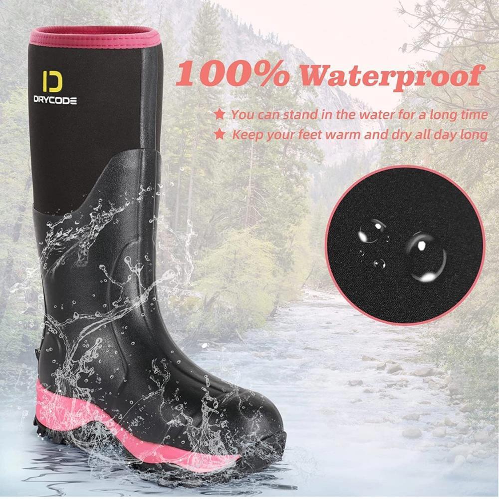 DRYCODE Women's Waterproof Rain Boots - Stylish and Durable