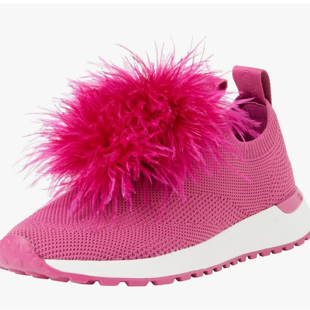 Stylish Michael Kors Pink Fur Sneakers