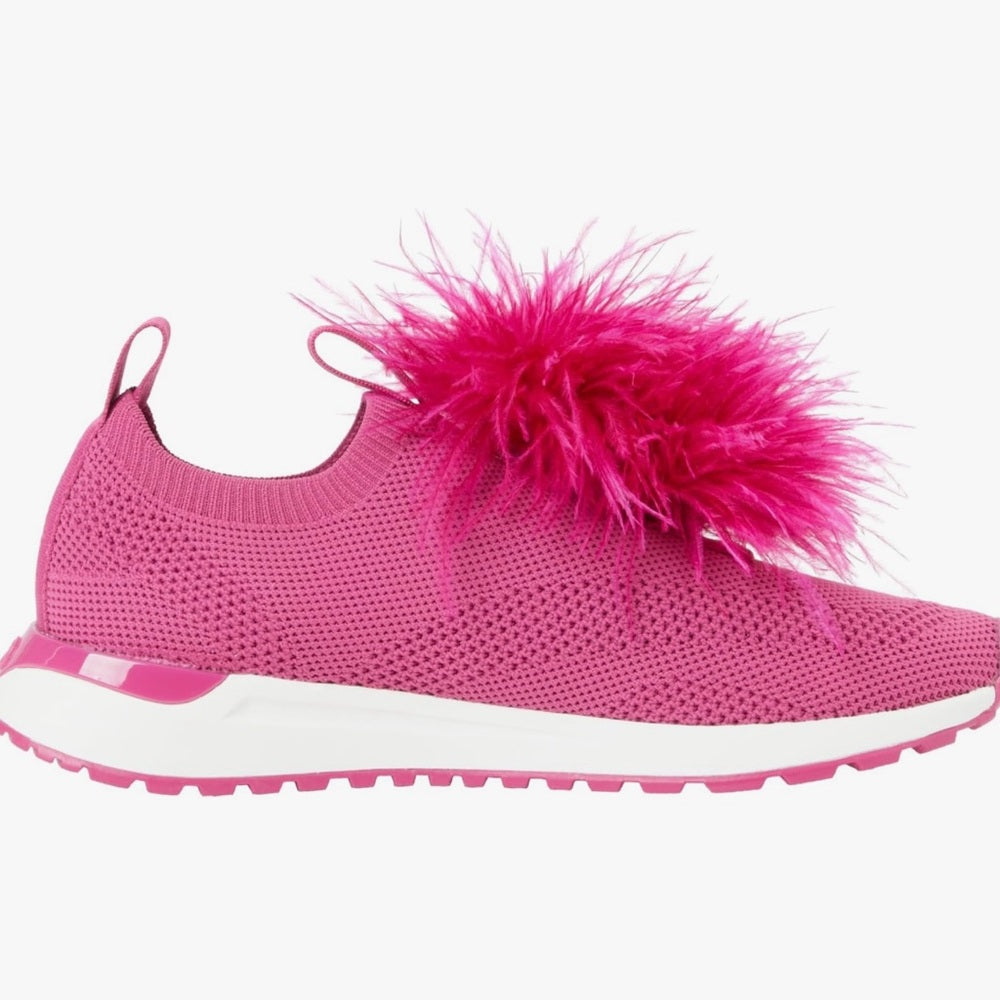 Stylish Michael Kors Pink Fur Sneakers