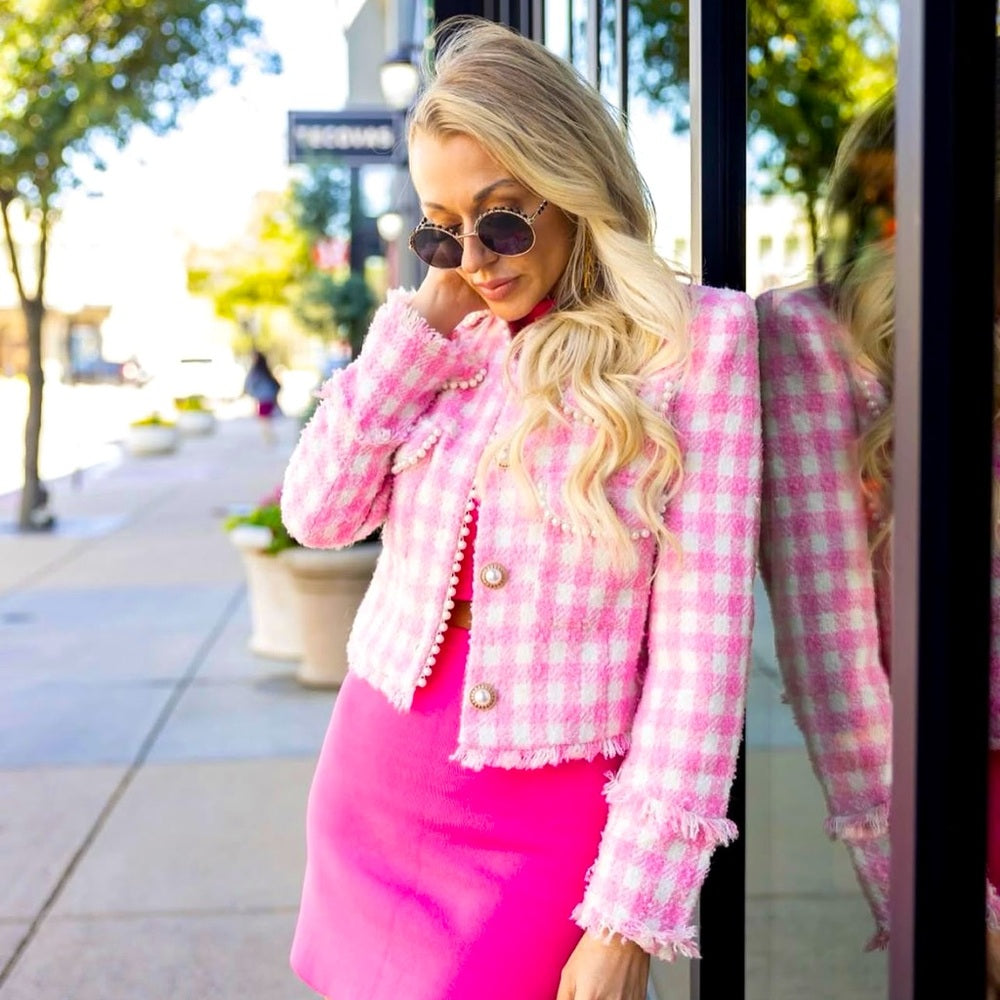 Legally Pink Tweed Coat