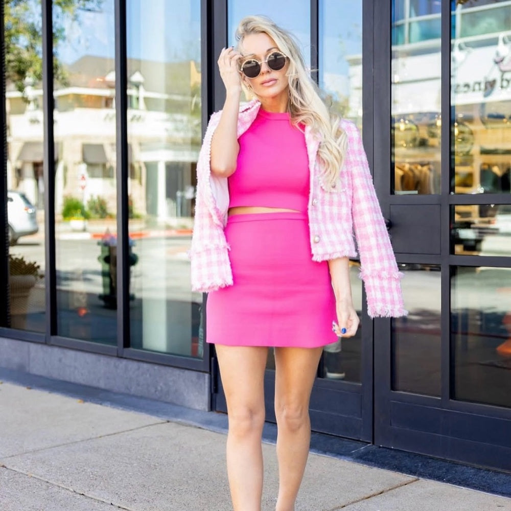 Legally Pink Tweed Coat