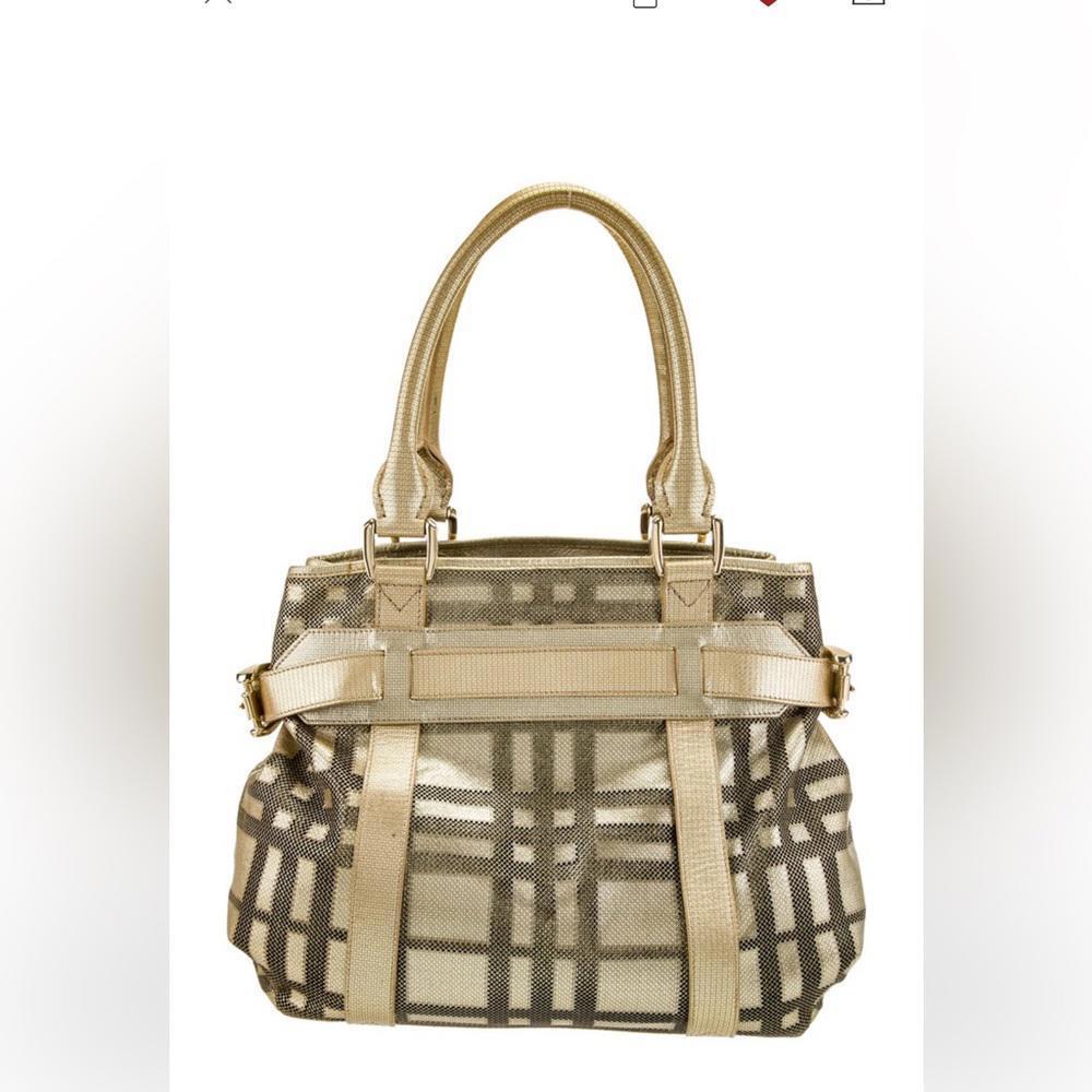 Burberry Gold Metallic Tote