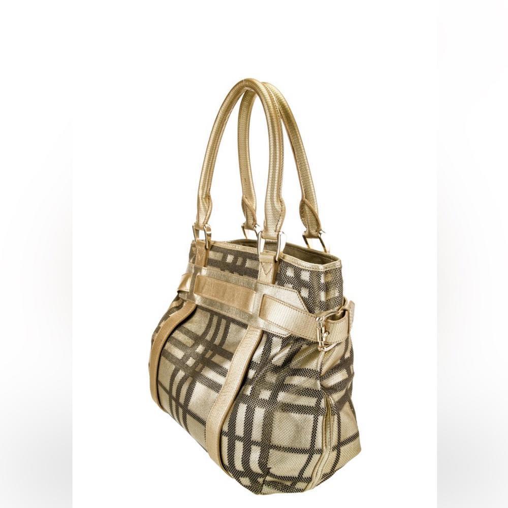 Burberry Gold Metallic Tote