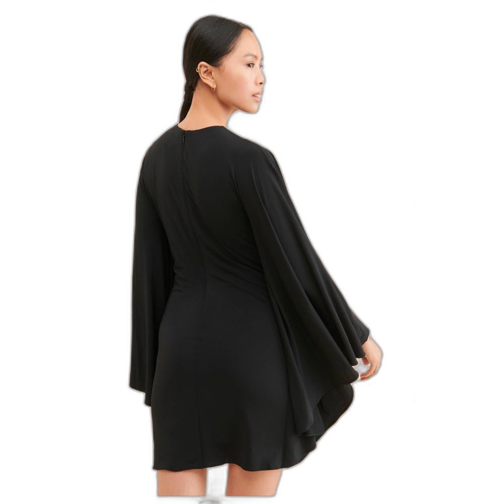 Halston Heritage Elegant Black Mini Dress with Knot Details