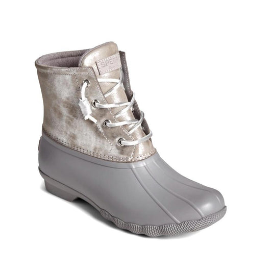 Sperry Women's Duck Boots - Stylish & Waterproof Gray Ankle Booties