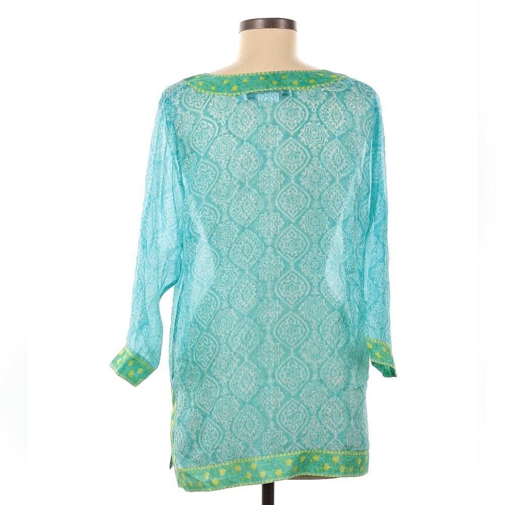 Gretchen Scott Long Sleeve Silk Top