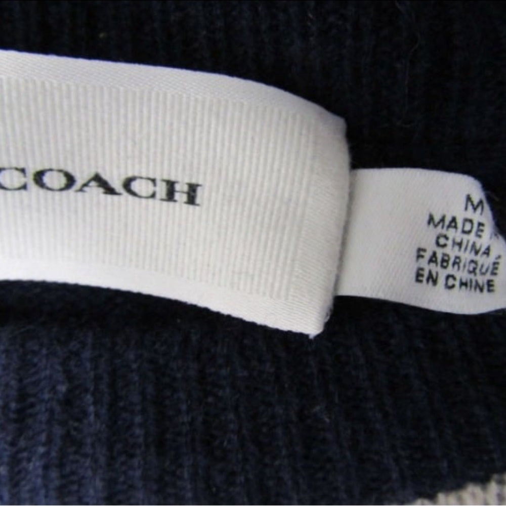 Coach Holiday Intarsia Sweater In Recycled Wool And Cashmere