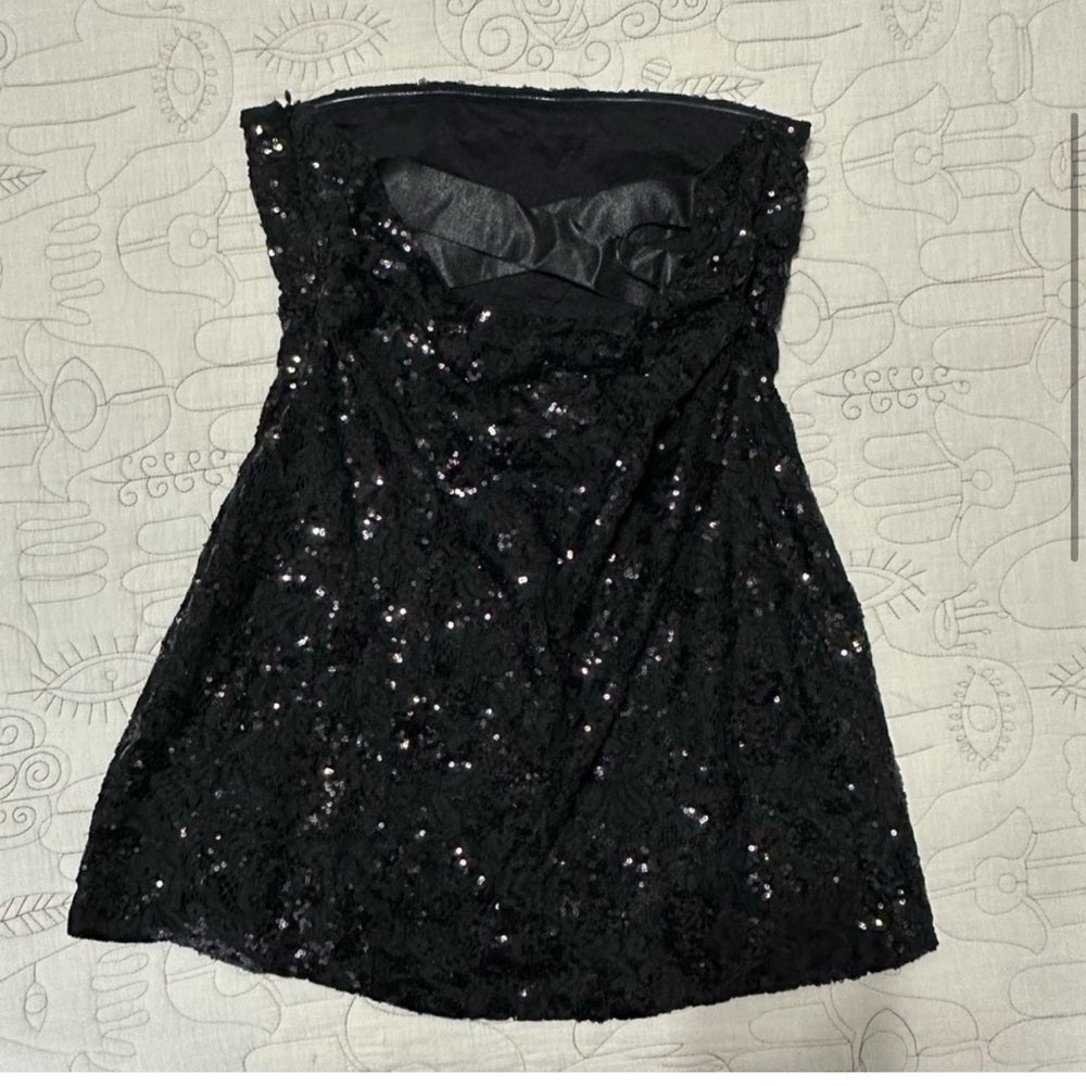 Free People Night Gaze Mini L Black Sequin