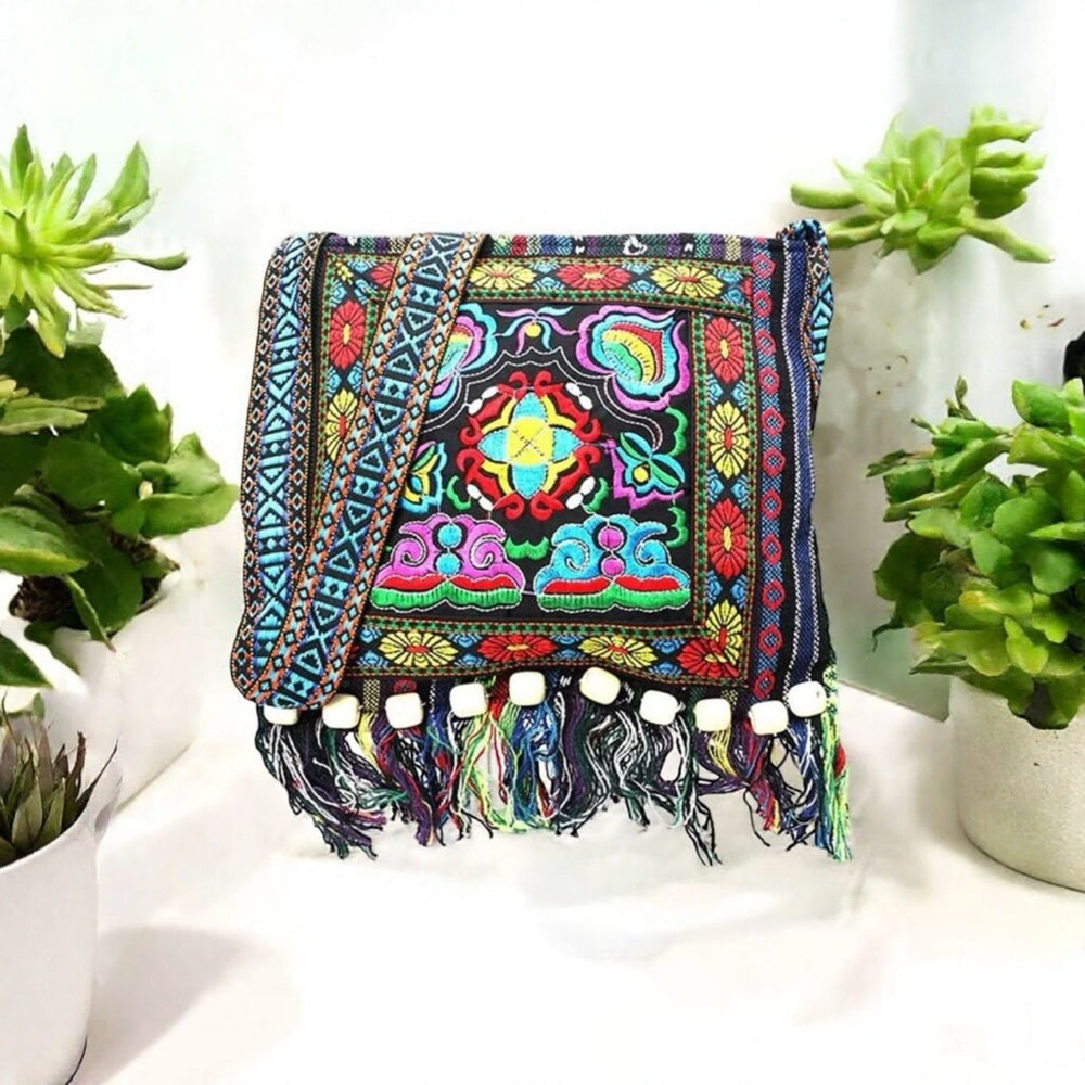 Colorful Embroidered Boho Bag