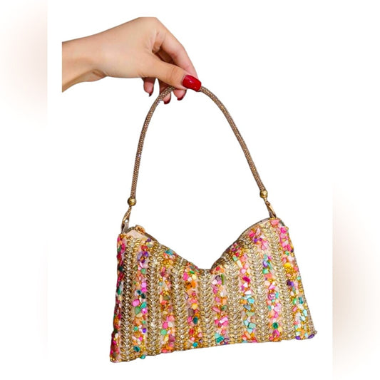 Colorful Beaded Handbag