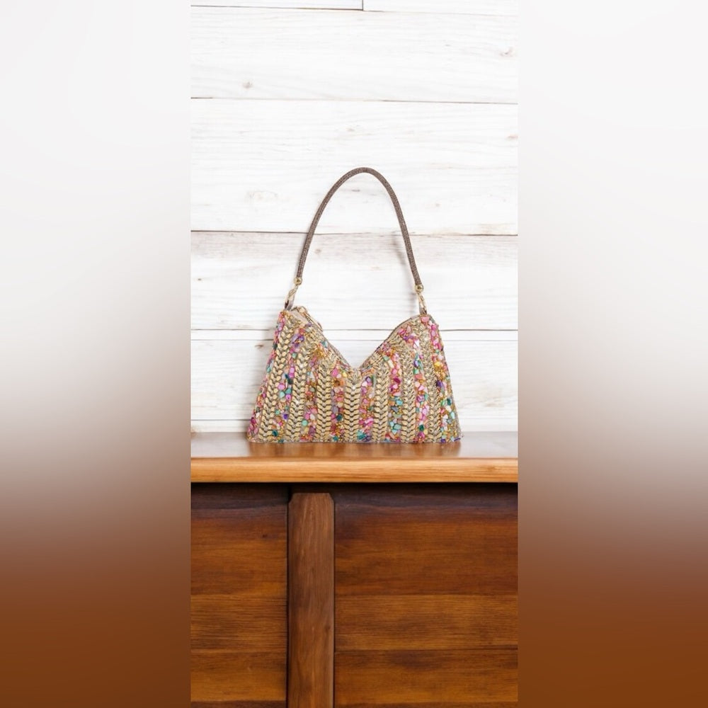 Colorful Beaded Handbag