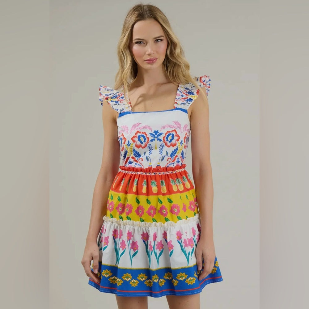 Olympia Floral Ruffle Tiered Mini Dress