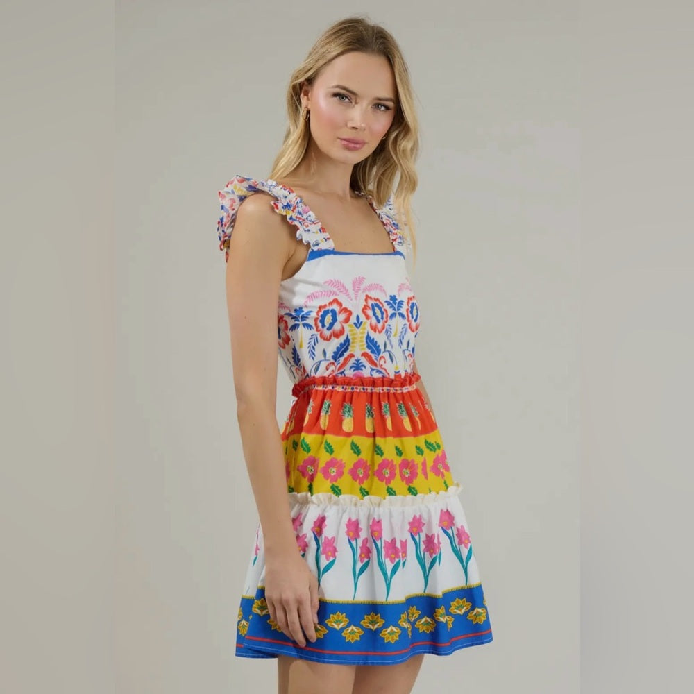 Olympia Floral Ruffle Tiered Mini Dress