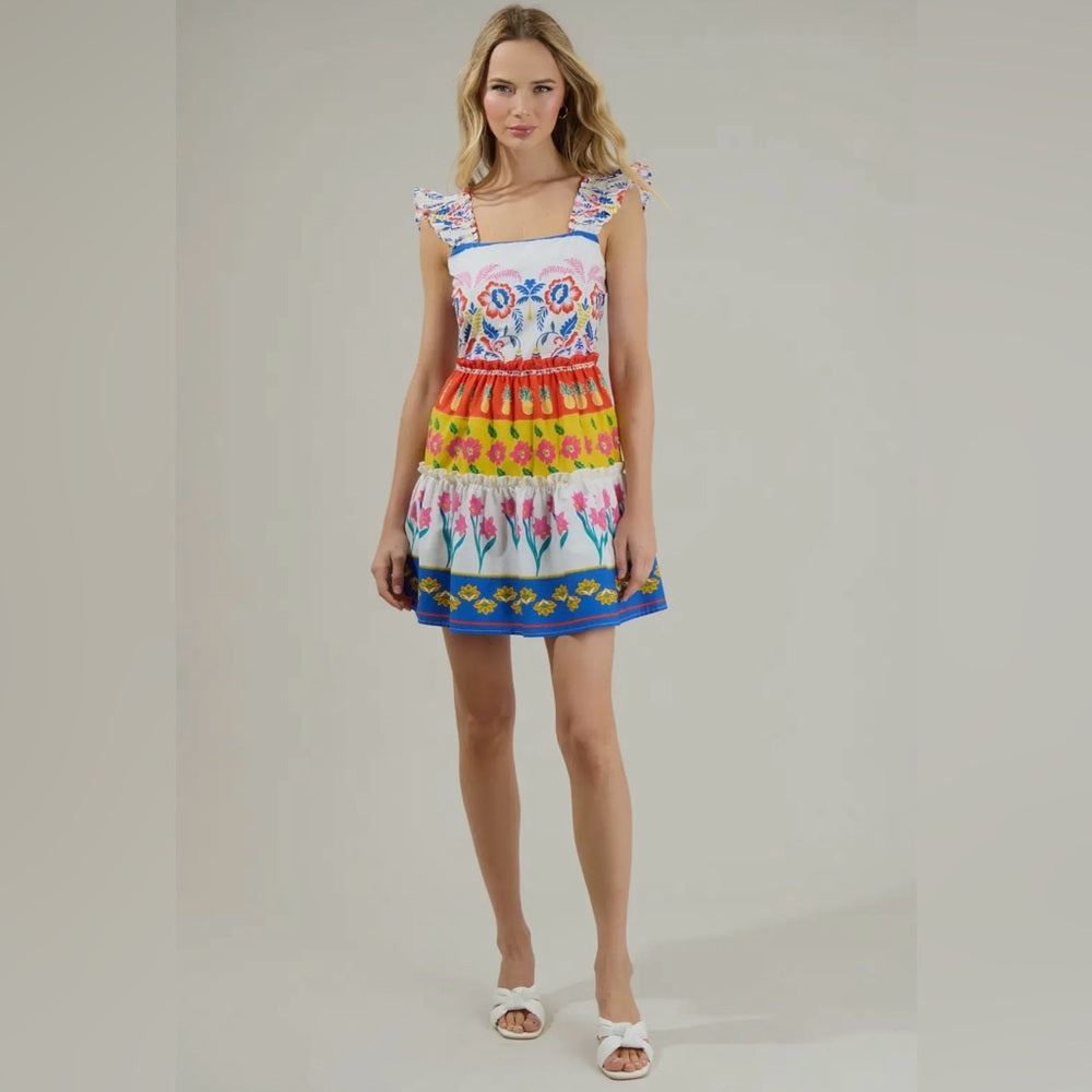 Olympia Floral Ruffle Tiered Mini Dress