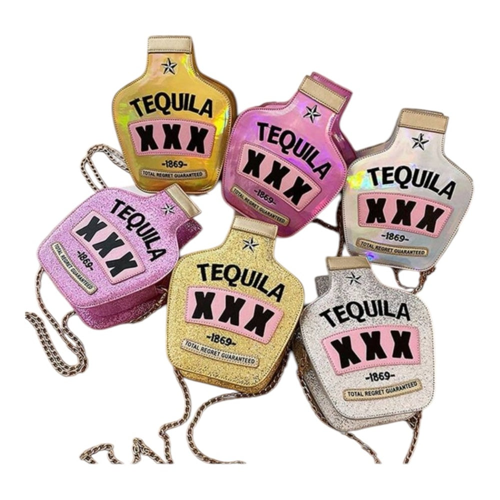 NWT- Festive Tequlia-Shaped Crossbody Bag