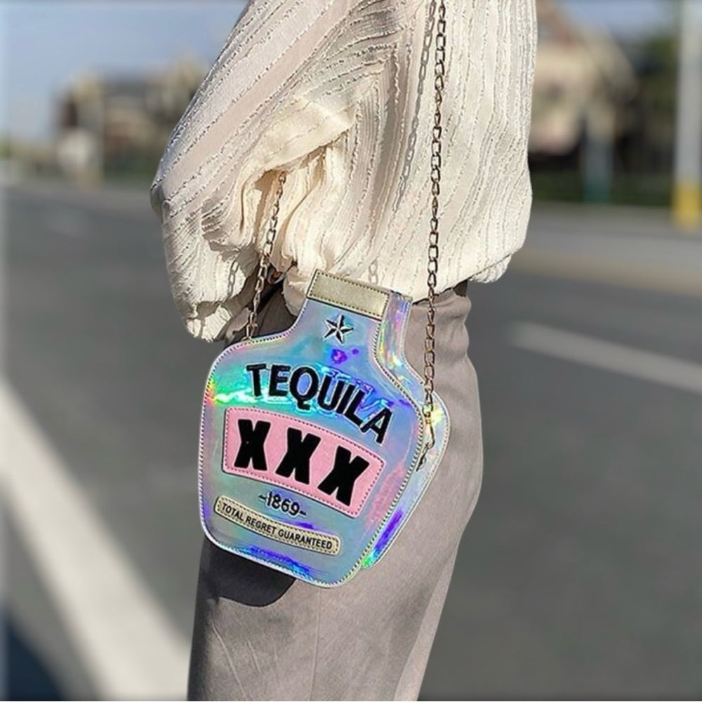 NWT- Festive Tequlia-Shaped Crossbody Bag