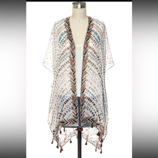 Fringe Tassel Light Weight Kimono Cardigan