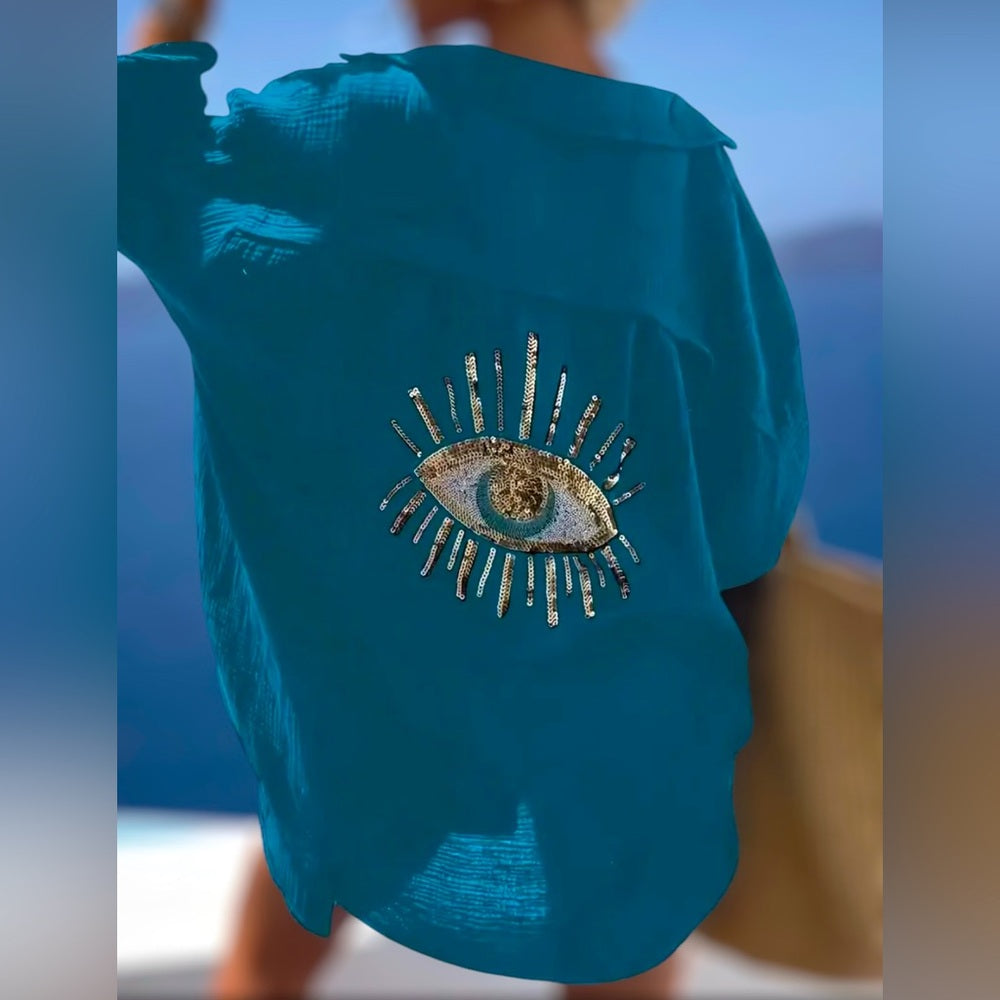 Cover-Up with Gold Eye Design
