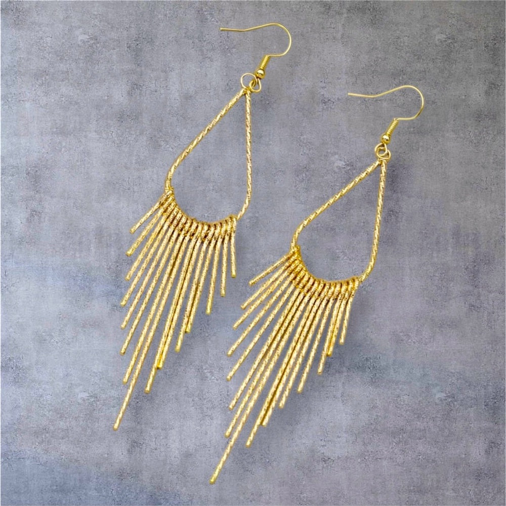 Elegant Gold Dangle Earrings