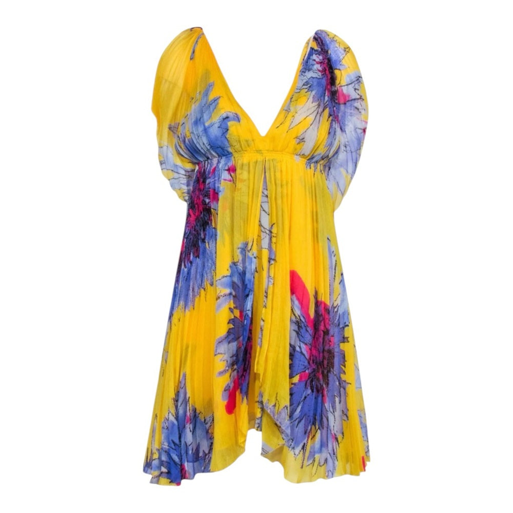 Diane von Furstenburg Vibrant Yellow Floral Dress