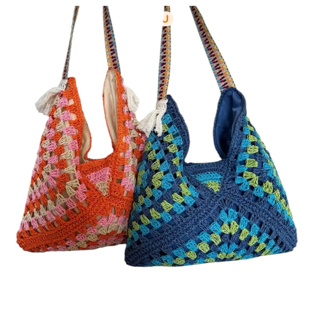 Multicolor Crochet Shoulder Bag