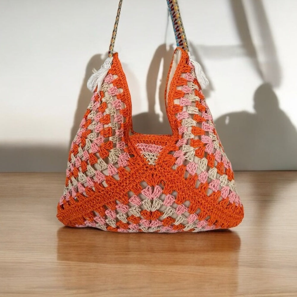 Multicolor Crochet Shoulder Bag