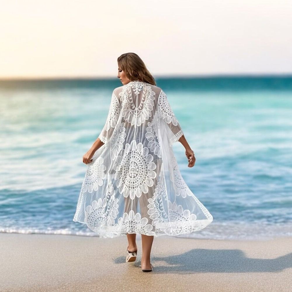 White Lace Beach Cover-Up